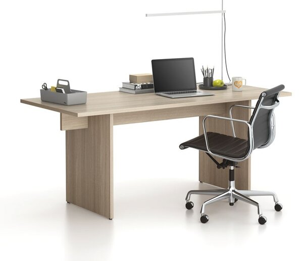 Kancelársky stôl single SOLID, 180x80 cm, dub prírodný