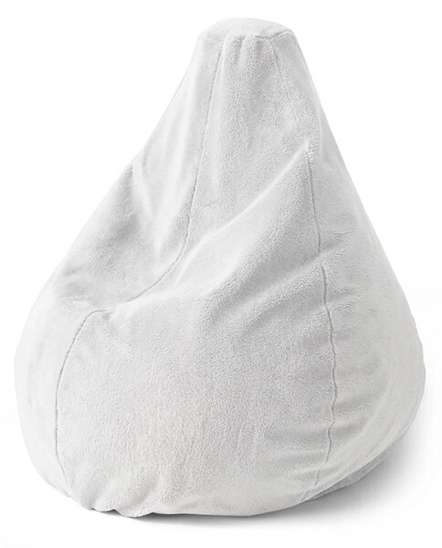 Sablio Sedací vak Pear SOFTY - Cloud White - 70 x 95 x 15 cm