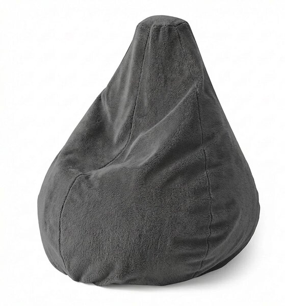 Sablio Sedací vak Pear SOFTY - Graphite - 70 x 95 x 15 cm
