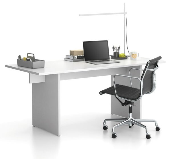 Kancelársky stôl single SOLID, 180x80 cm, biela