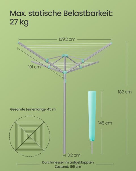 Záhradný sušiak na prádlo LLR306EZ01