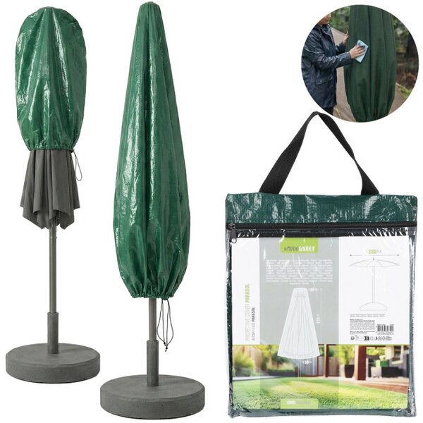 Ochranný obal na záhradný slnečník 175 cm zelený