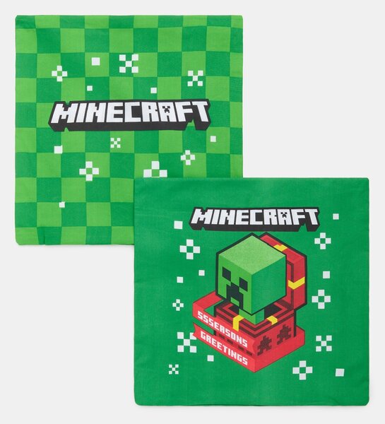 Sinsay - Súprava obliečok na vankúše s vianočným motívom Minecraft - zelená