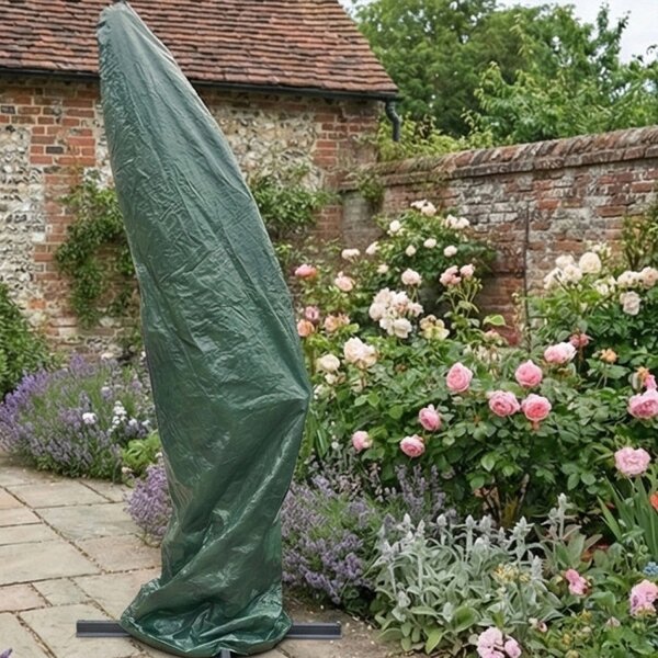 Ochranný obal na záhradný slnečník 220 cm zelený
