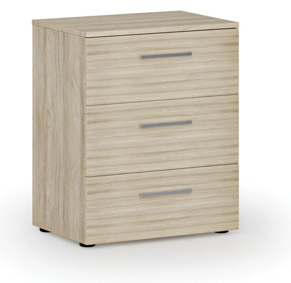 Kancelárska komoda k stolu PRIMO WOOD, 740 x 600 x 420 mm, dub prírodný