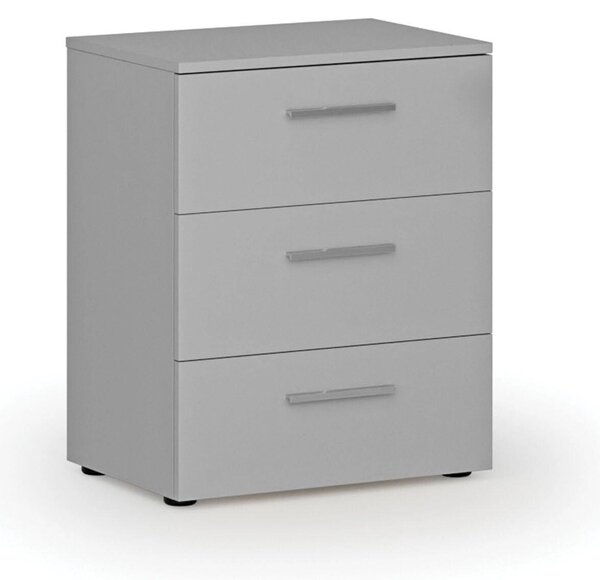 Kancelárska komoda k stolu PRIMO GRAY, 740 x 600 x 420 mm, sivá