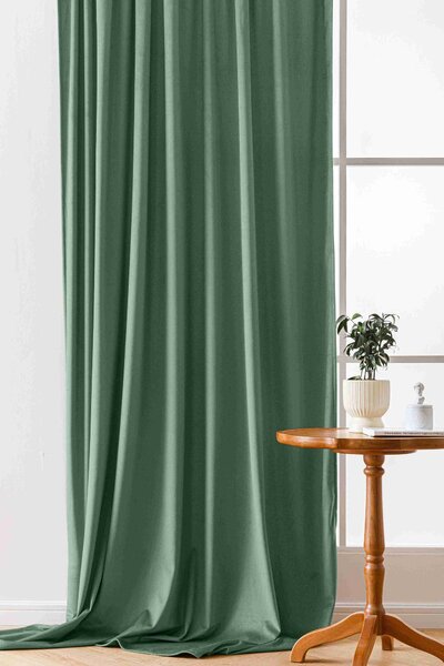 Mentolový zatemňovací záves VELVET 140x250 cm Zavesenie: Riasiaca páska