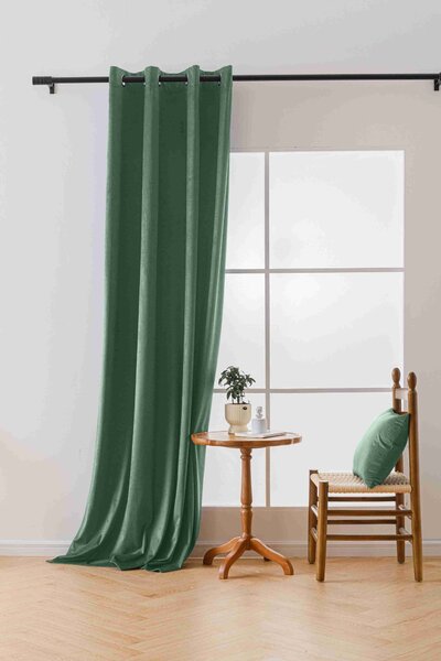Mentolový zatemňovací záves VELVET 140x250 cm Zavesenie: Riasiaca páska