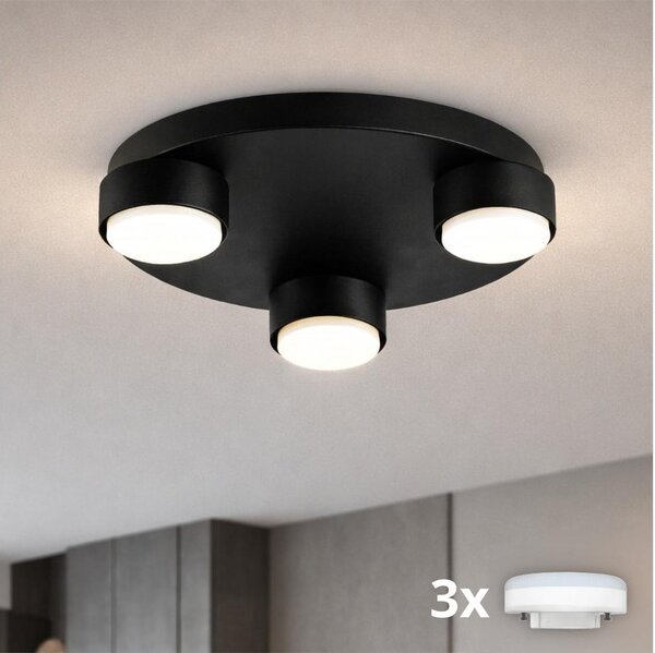 Brilagi - LED stropné svietidlo MONO 3xGX53/13W/230V priemer 30 cm čierne