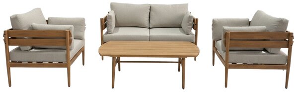 Set záhradného nábytku PODGORICA hnedý / béžový ALM8208