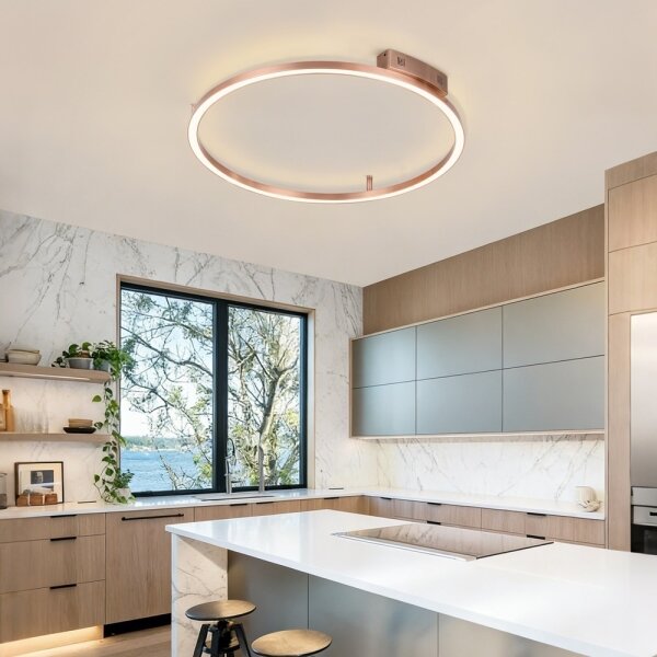Immax NEO 07326-80C-LED Stmievateľné stropné svietidlo FINO LED/55W/230V 80 cm Tuya ružové zlato+diaľkový ovládač
