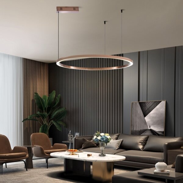 Immax NEO 07327L - stmievateľný LED luster na lane FINO 55W/230V 80 cm ružové zlato Tuya+DO