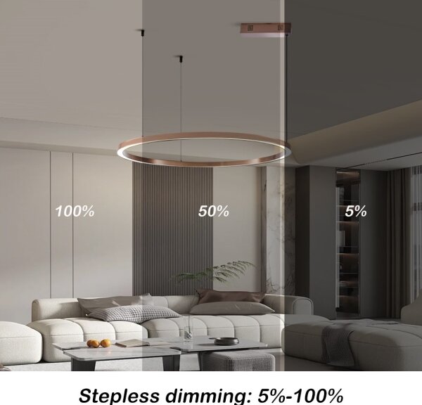 Immax NEO 07327L - stmievateľný LED luster na lane FINO 55W/230V 80 cm ružové zlato Tuya+DO