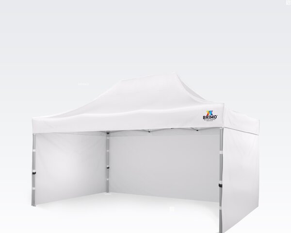 BRIMO Nožnicový stan 3x4,5 m ALU aj pre Motošport - s 3 stenami - Biela 5