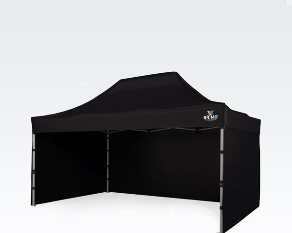 BRIMO Nožnicový stan 3x4,5 m ALU aj pre Motošport - s 3 stenami - Čierna 5