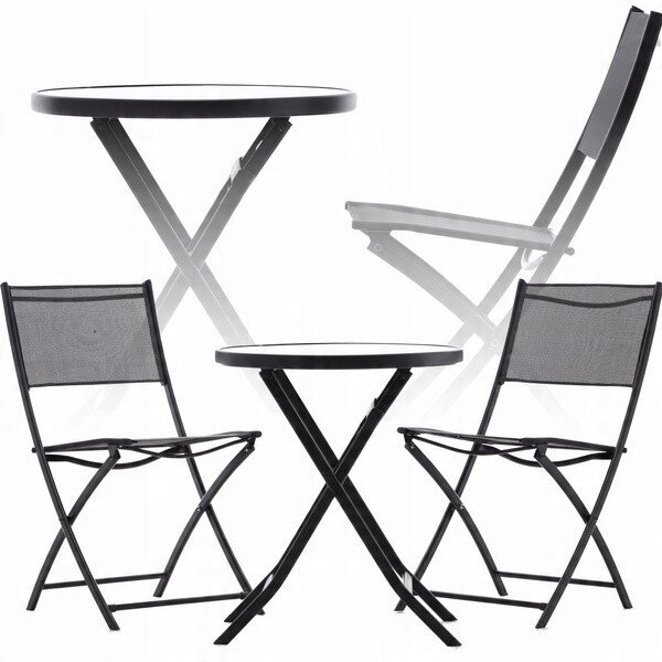 Set záhradného nábytku ZORINA čierny SAD6643