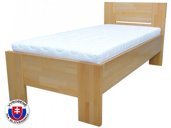 NovýNábytok.sk Jednolôžková posteľ 220x90 cm Nicky plné čelo (masív). Vlastná spoľahlivá doprava až k Vám domov. 745692