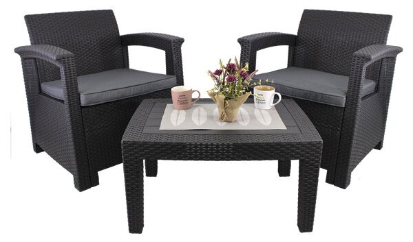 Set záhradného nábytku SENARO antracitový ZUM0852
