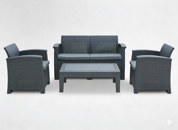 Set záhradného nábytku ZORANA antracitový ZUM6454