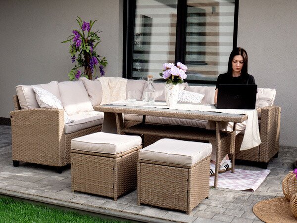 Set záhradného nábytku CESME hnedý ABI3517