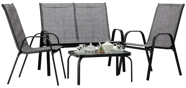 Set záhradného nábytku ZAFIRO sivý NEO9924