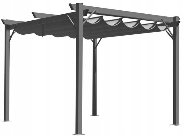 Záhradná pergola NEXUS sivá TUN5682 - 300x300x230 cm
