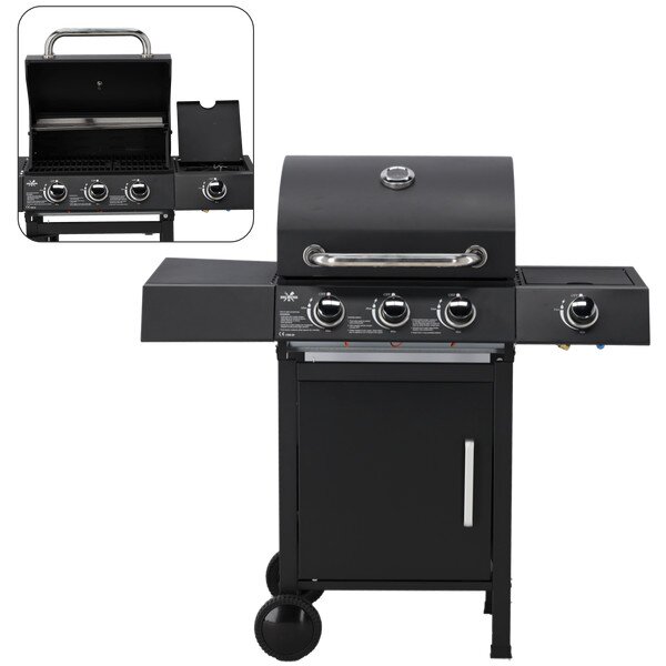 Záhradný plynový gril INFERNO čierny BBQ8069