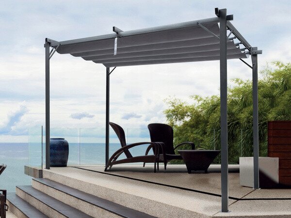 Záhradná pergola SOTE sivá TUN5699 - 300x300x230 cm