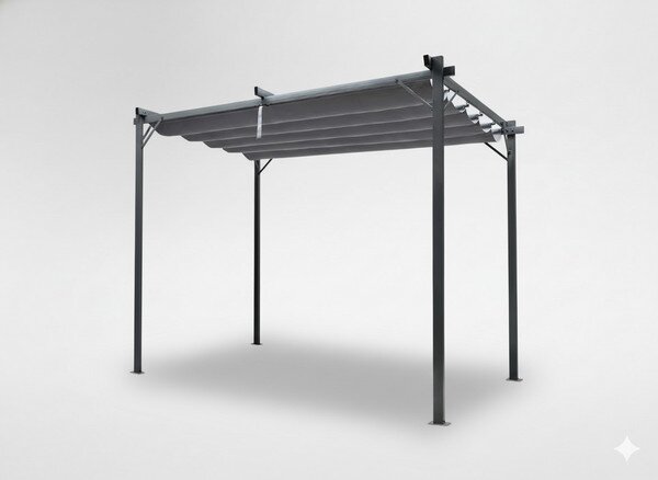 Záhradná pergola NEXUS sivá TUN5682 - 300x300x230 cm