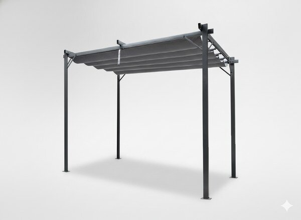 Záhradná pergola SOTE sivá TUN5699 - 300x300x230 cm