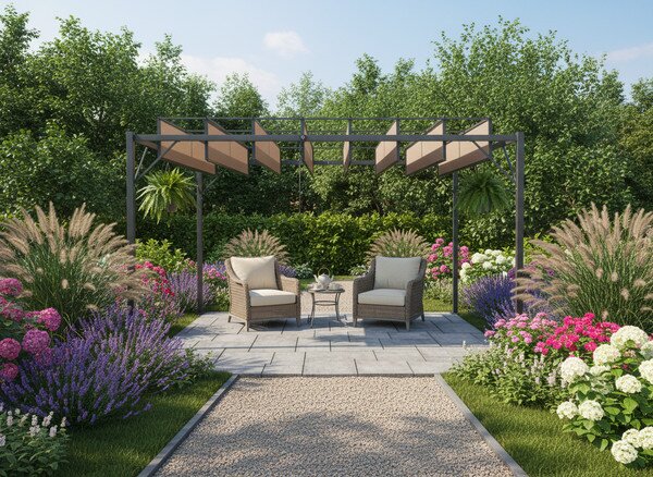 Záhradná pergola MAVE hnedá TUN4023 - 300x400x220 cm
