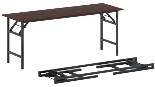 Konferenčný stôl FAST READY, 170x50 cm, čierna podnož, orech