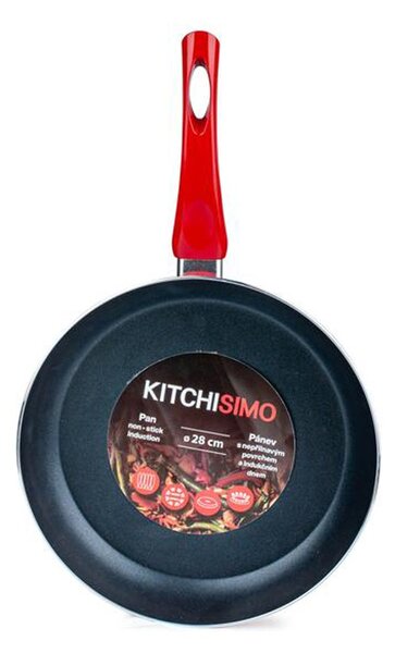 Panvica KITCHISIMO Rosso 28cm nepriľnavý povrch