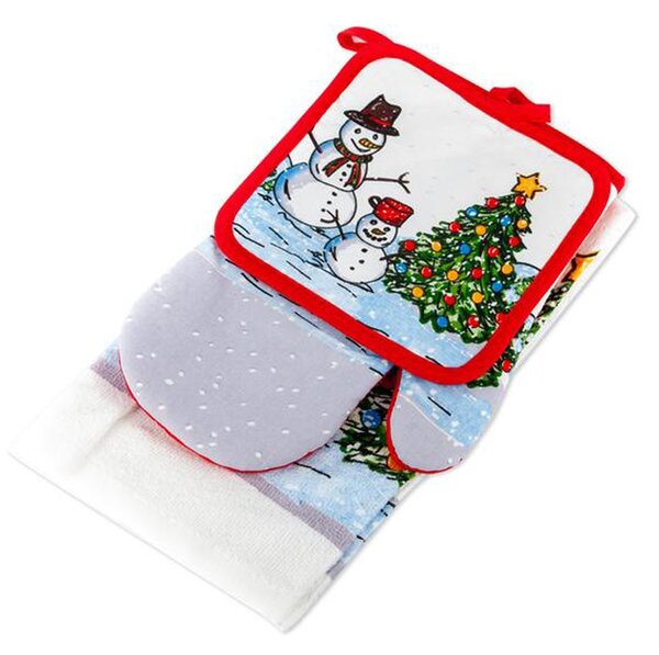 Kuchynský vianočný set TORO rukavica, chňapka, utierka