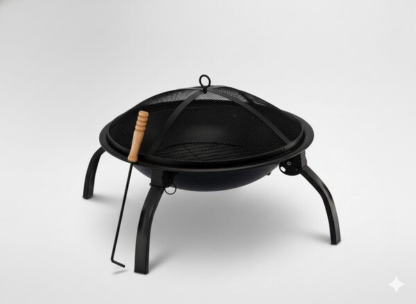 Záhradné ohnisko MAXE čierne BBQ5344