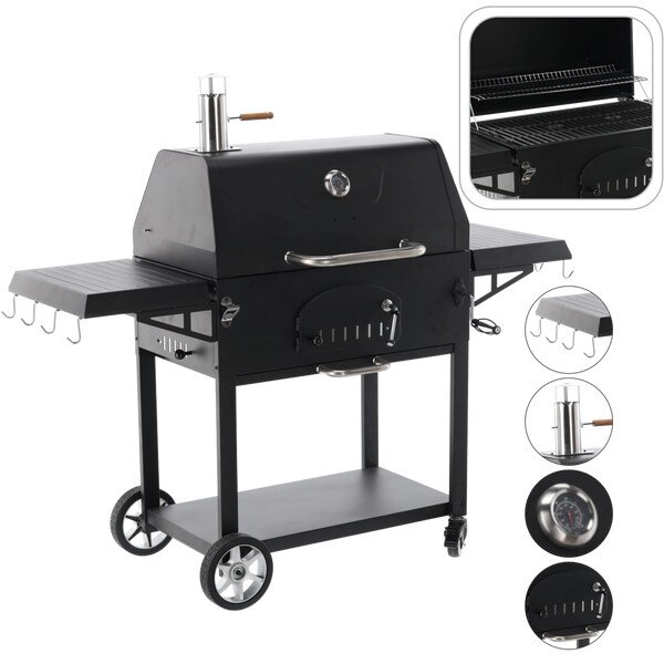 Záhradný gril VULCANO čierny BBQ5221