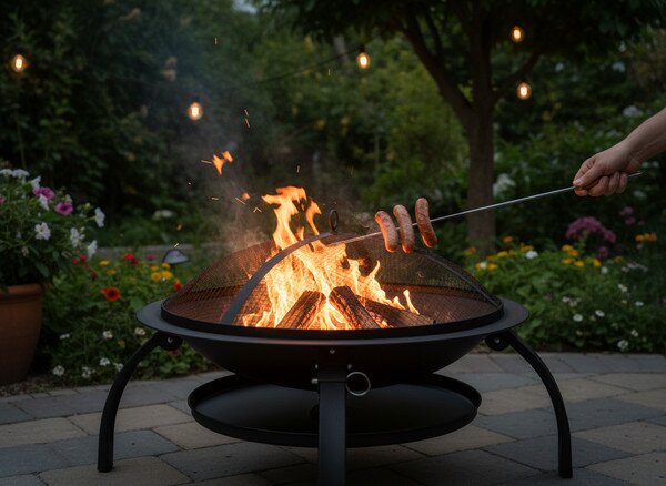 Záhradné ohnisko MAXE čierne BBQ5344
