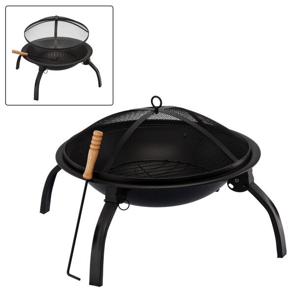 Záhradné ohnisko MAXE čierne BBQ5344