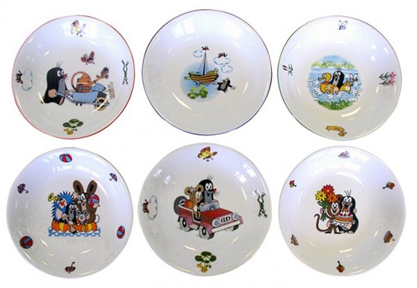Porcelánový hlboký tanier THUN 20cm krtko MIX motívov