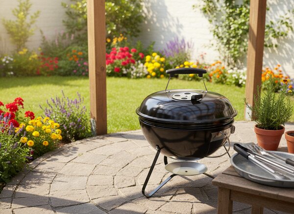 Záhradný gril APEX čierny BBQ0100