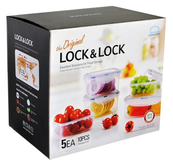 Dóza na potraviny Lock, set 5 ks