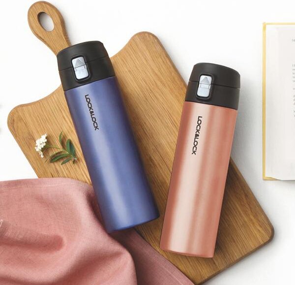 Nerezová termoska LOCK One touch 500ml zlato ružová