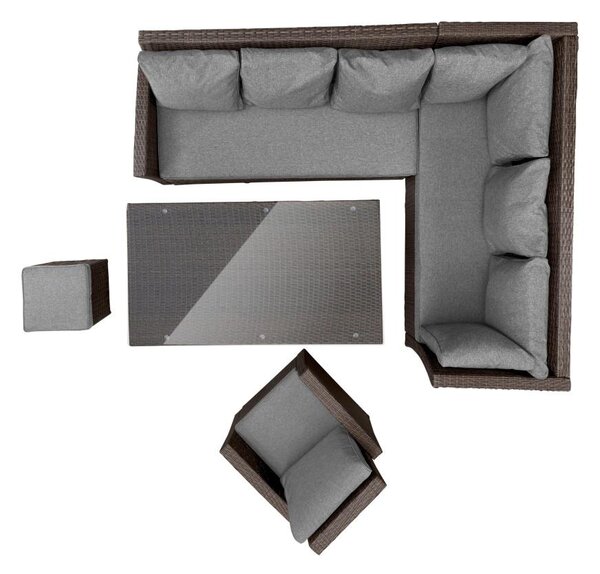 Veľký luxusné ratanový záhradný set Avenberg FIRENZE