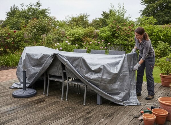 Ochranný obal na záhradný nábytok GRENTO 120GSM 300x400 cm strieborný