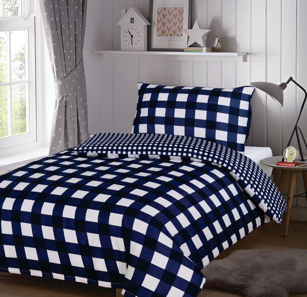 Obliečky z mikrovlákna NAVY GINGHAM modro-biele Rozmer obliečky: 70 x 90 cm | 140 x 200 cm