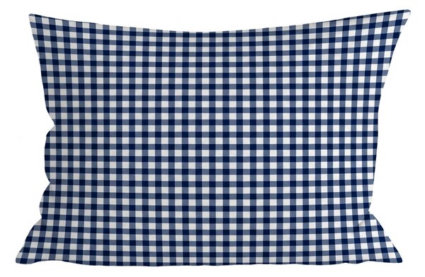Obliečka na vankúš z mikrovlákna NAVY GINGHAM 70x90 cm, modro-biely