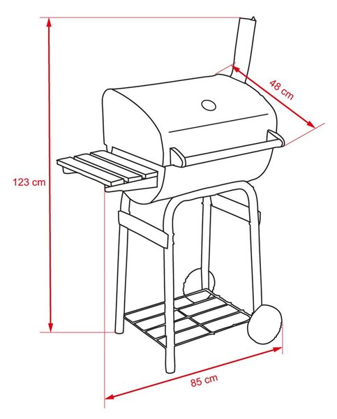 Multifunkčný gril s udiarňou Avenberg BBQ KANSAS