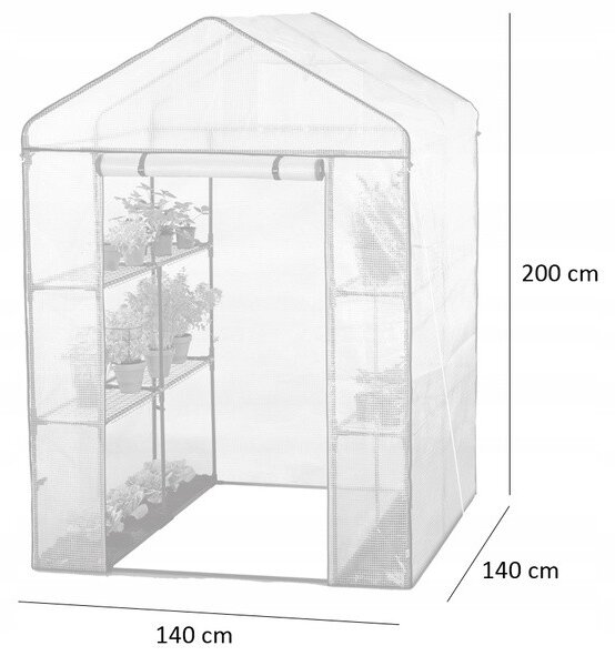 Záhradný fóliovník GROW biely 140x140x200 cm TUN5460