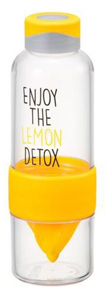 Fľaša na vodu "Bisfree Detox", 520 ml, žltá