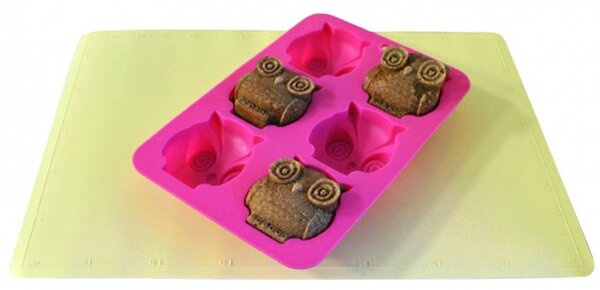 Silikónová forma na muffiny 6ks TORO 25,5x17cm sovy